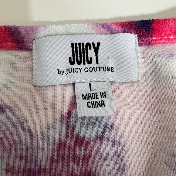 Juicy Couture Floral Ruched Terry Cloth Crop Top - Picture 6 of 9